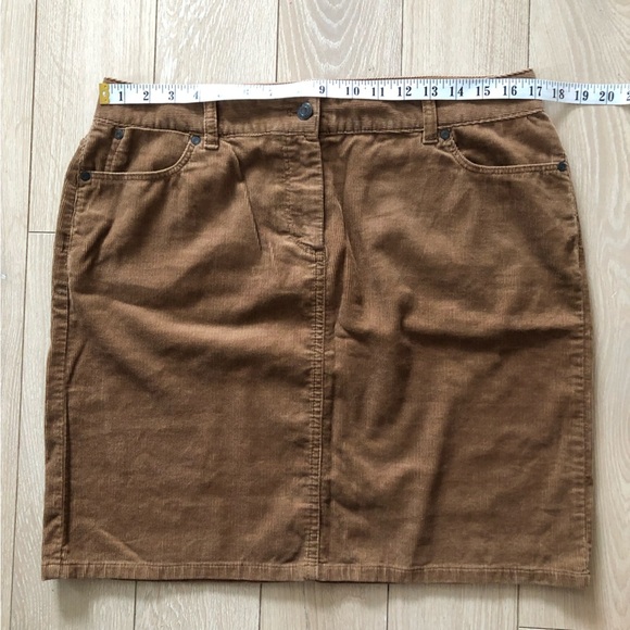 Talbots Petites Corduroy Mini Skirt in Tan Size 12P - Picture 2 of 10